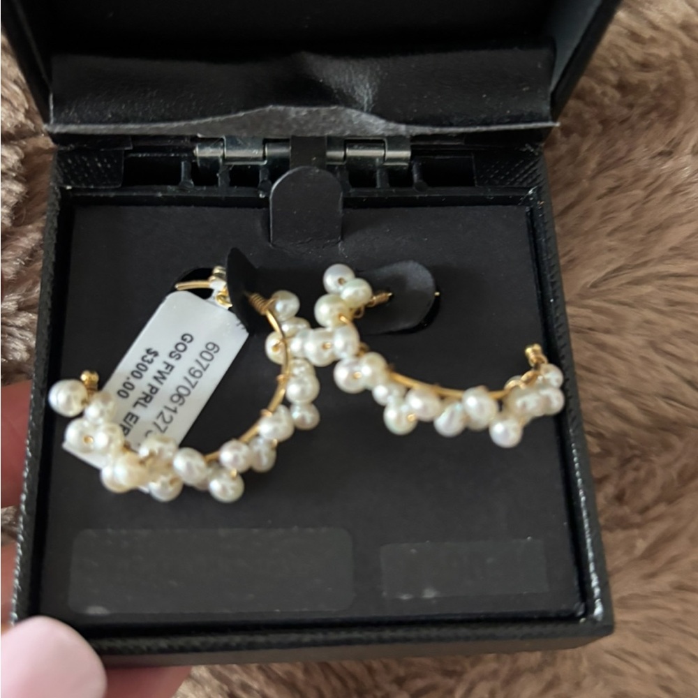Macys Bridge Cultured Pearl Earrings NWT